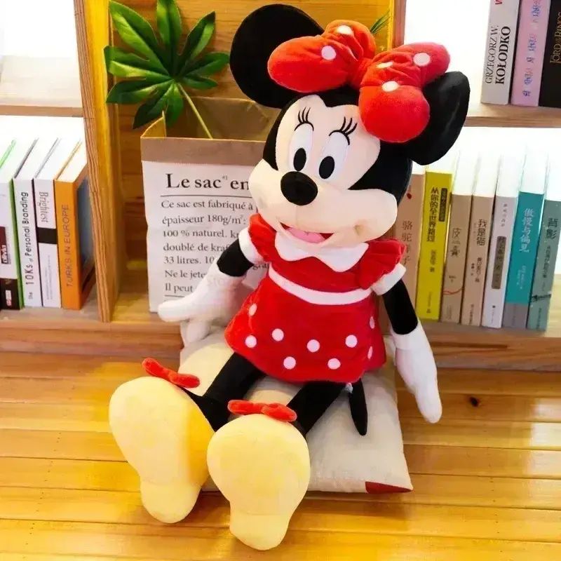 40-100cm Disney Mickey Minnie Plush Doll Cotton Filled Cartoon Cute Super Soft Stuffed Animals Toys Children Christmas Gift Girl