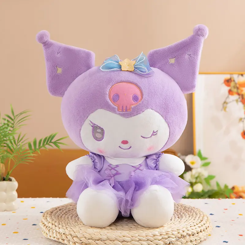 20cm Sanrio Plush Melody Kuromi Stuffed Plush Hello Kitty Cinnamoroll Plushine Statue Model Collection Decoration Ornament Toys