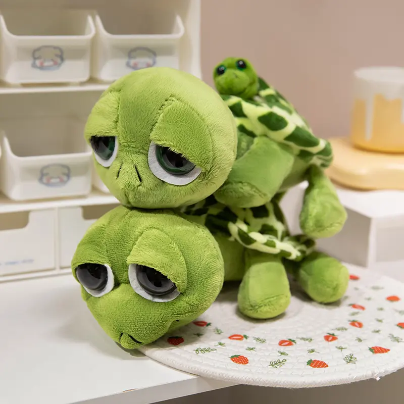 Turtle Doll Throw Pillow Mother And SonTurtle Doll New Cute Cartoon Turtle Plush Toy Big Eye Turtle Plush Toy Children Toy Gifts