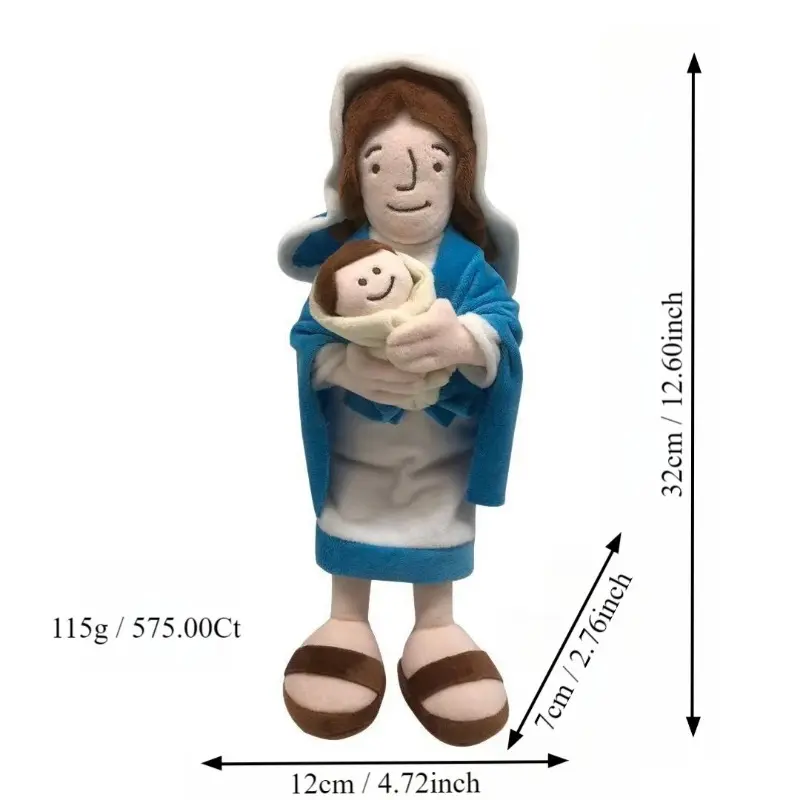 Jesus Doll Plush Religious Figure Christening Religious Easter Christmas Jesus Doll Jesus Plush Doll Toy Christ Religious Toys