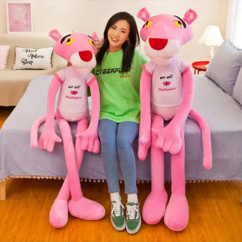 60cm~180cm Disney Pink Plush Doll Toys Cute Cartoon Leopard Stuffed Animal Baby Toy Kid Soft Kawaii Stuffed Doll Christmas Gift