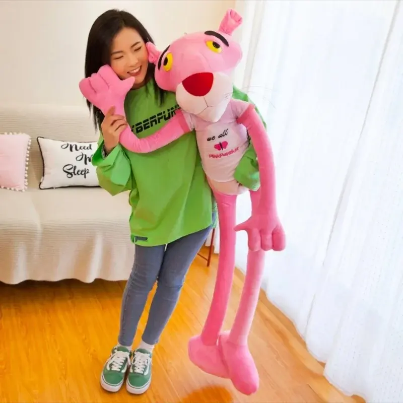 60cm~180cm Disney Pink Plush Doll Toys Cute Cartoon Leopard Stuffed Animal Baby Toy Kid Soft Kawaii Stuffed Doll Christmas Gift