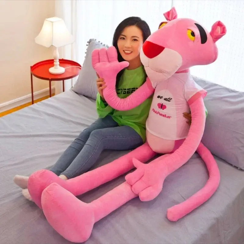 60cm~180cm Disney Pink Plush Doll Toys Cute Cartoon Leopard Stuffed Animal Baby Toy Kid Soft Kawaii Stuffed Doll Christmas Gift