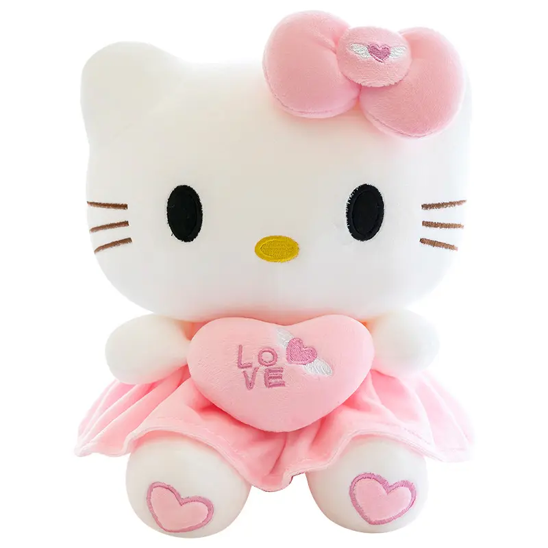 Sanrio Hello Kitty Pink Plush Stuffed Toys Anime Cartoon Plushie Doll Soft Stuffed Pillow Toys For Children Birthday Xmas Gifts