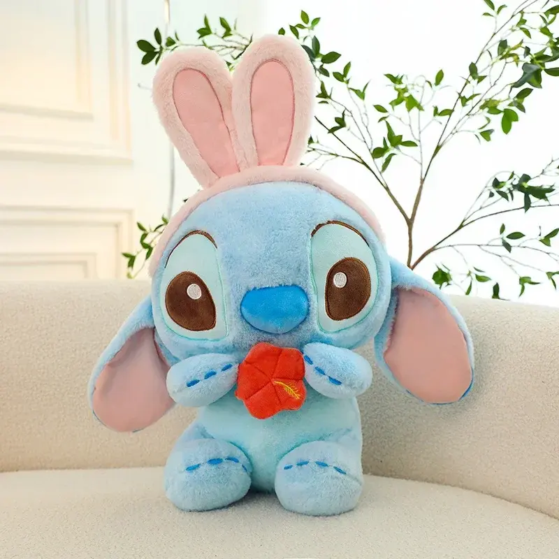 Anime Lilo & Stitch Plush Hug The Duck Doll Cartoon Plush Toy Cute Anime Soft Stuffed Kawaii Children Birthday Decoration Gifts