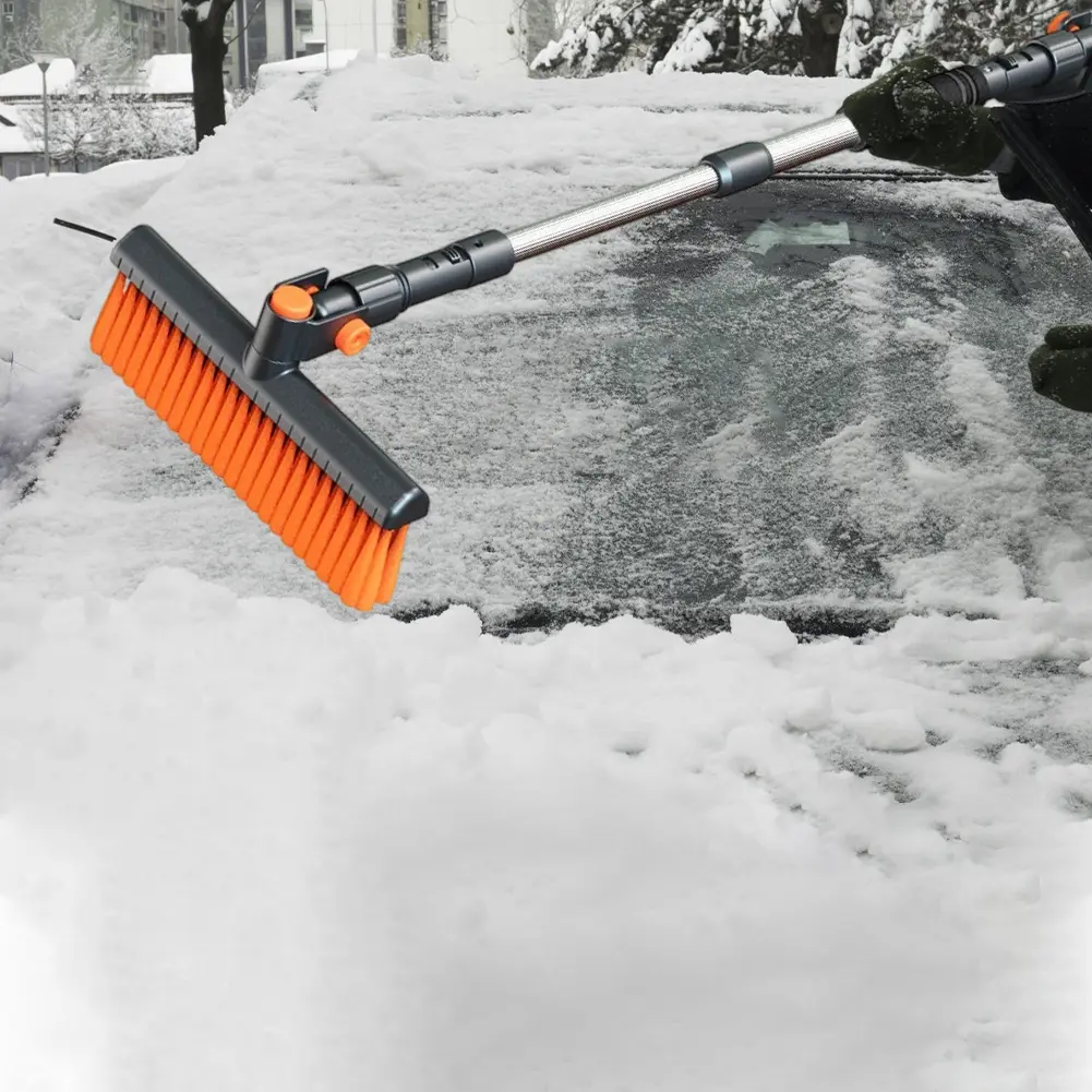 Extendable Snow Brush with Ice Scraper Car Snow Shovel Telescoping Ice Scraper Snow Remover Winter Cleaning Tool for Cars & SUVs