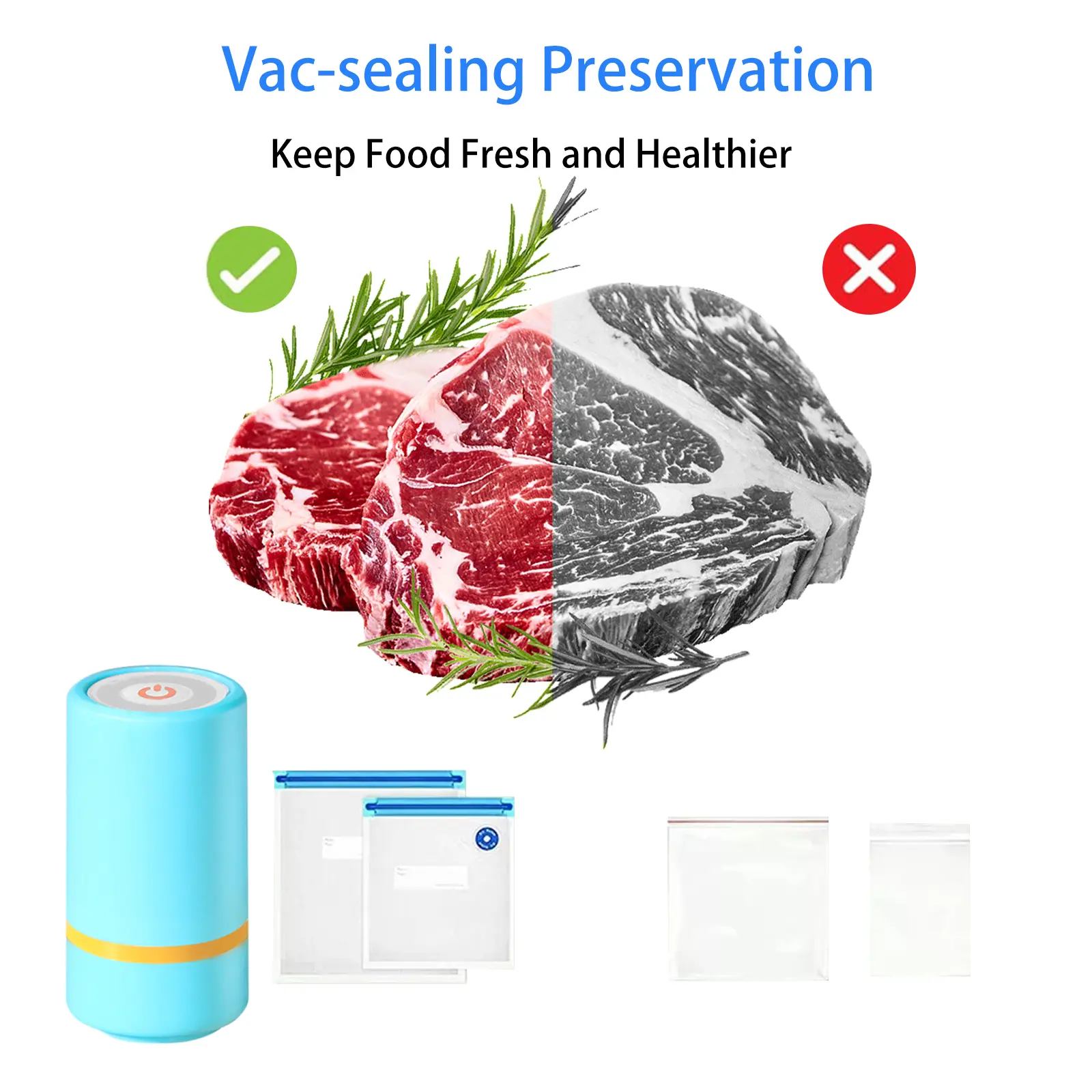 Portable Mason Jar Sealer Vacuum Kit BAP Free Canning Sealing Machine Food Storage Wear-Resistant for Wide Mouth Kitchen Gadgets