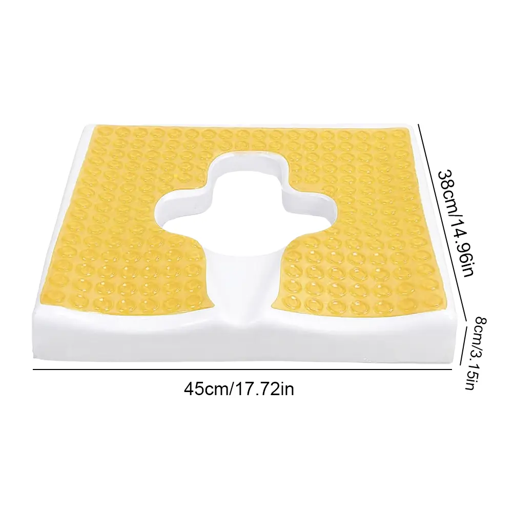Breathable Bedsore Pad T Shaped Opening Triangular Slope Design Pad Anti Decubitus Cushion for Adults Office Chair Elderly