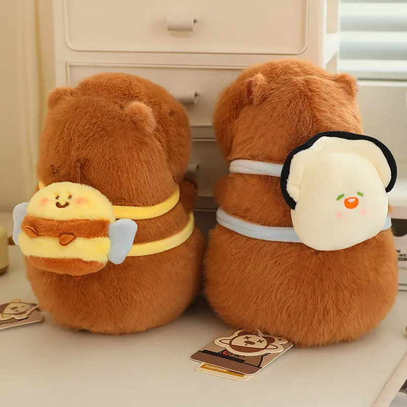 Kawaii Transform Backpack Capybara Plush Doll Pillow Pentant Turtle Shell Oyster Bee Capybara Plush Toy Gift For Boys And Girls