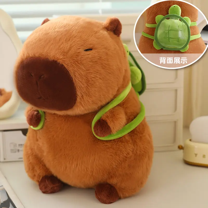 Kawaii Transform Backpack Capybara Plush Doll Pillow Pentant Turtle Shell Oyster Bee Capybara Plush Toy Gift For Boys And Girls