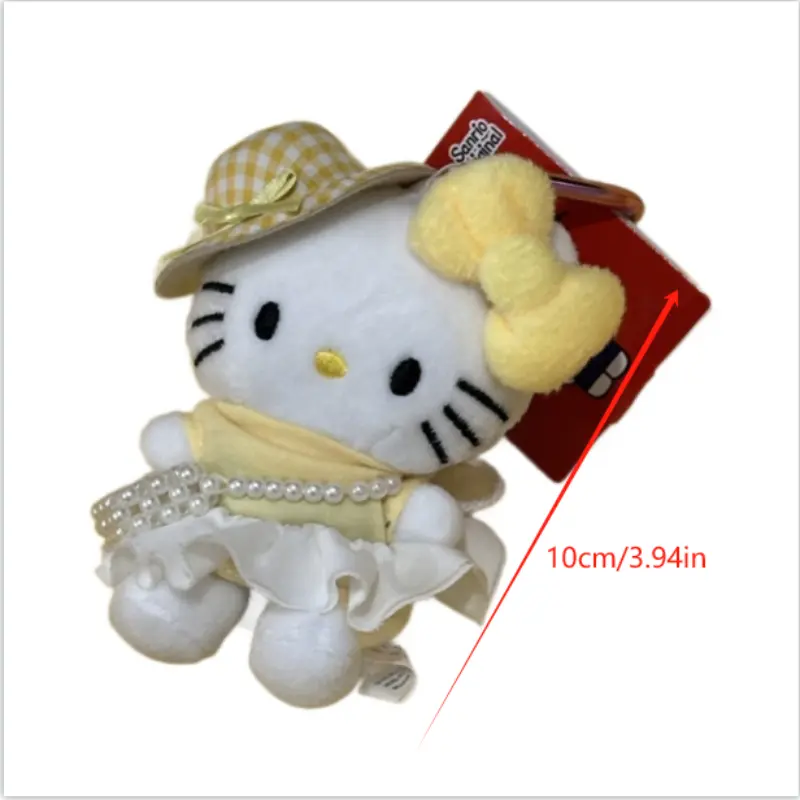 Cute Hello Kitty Plush Doll Stuffed Toy Keychain Pendant Sweet KT Cat Bag Hanging Ornaments Kid Ragdoll Girly Gifts