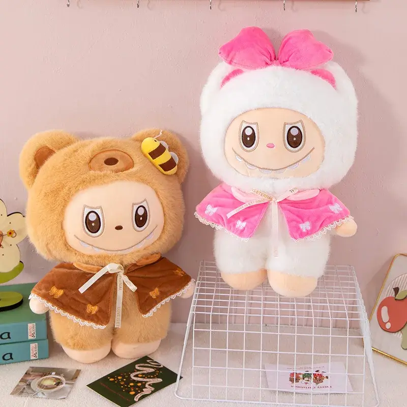 Rabbit Labubu Plush Toy Cartoon Cute Doll Cloth Doll Childrens Accompany Sleeping Soft Plush Pillow Doll Birthday Gift Kids Toys