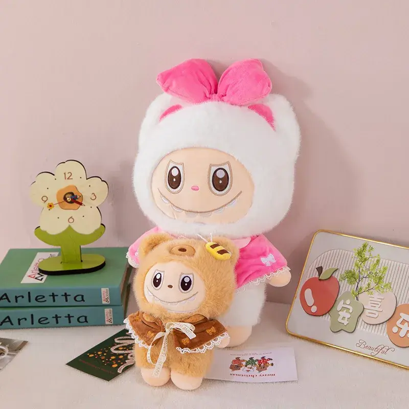 Rabbit Labubu Plush Toy Cartoon Cute Doll Cloth Doll Childrens Accompany Sleeping Soft Plush Pillow Doll Birthday Gift Kids Toys