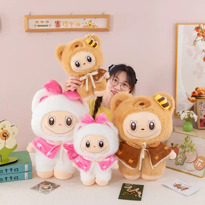Rabbit Labubu Plush Toy Cartoon Cute Doll Cloth Doll Childrens Accompany Sleeping Soft Plush Pillow Doll Birthday Gift Kids Toys