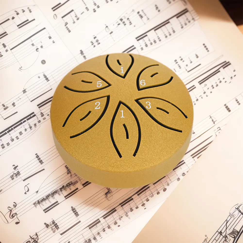 3 Inches 6 Notes Rain Drum for Outside Rain Drum Instrument Mini Handpan Drum for Yoga Meditation Unique Gift