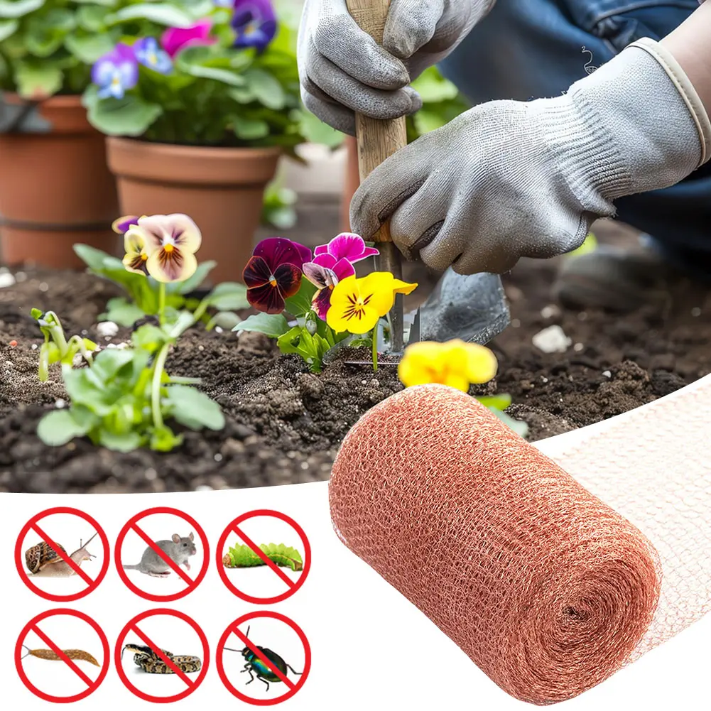 Signal Shielding Net Rust Proof Rodent Copper Wire Net Wear Resist Protected Plant Copper Net for Protecting Vegetables Fruits