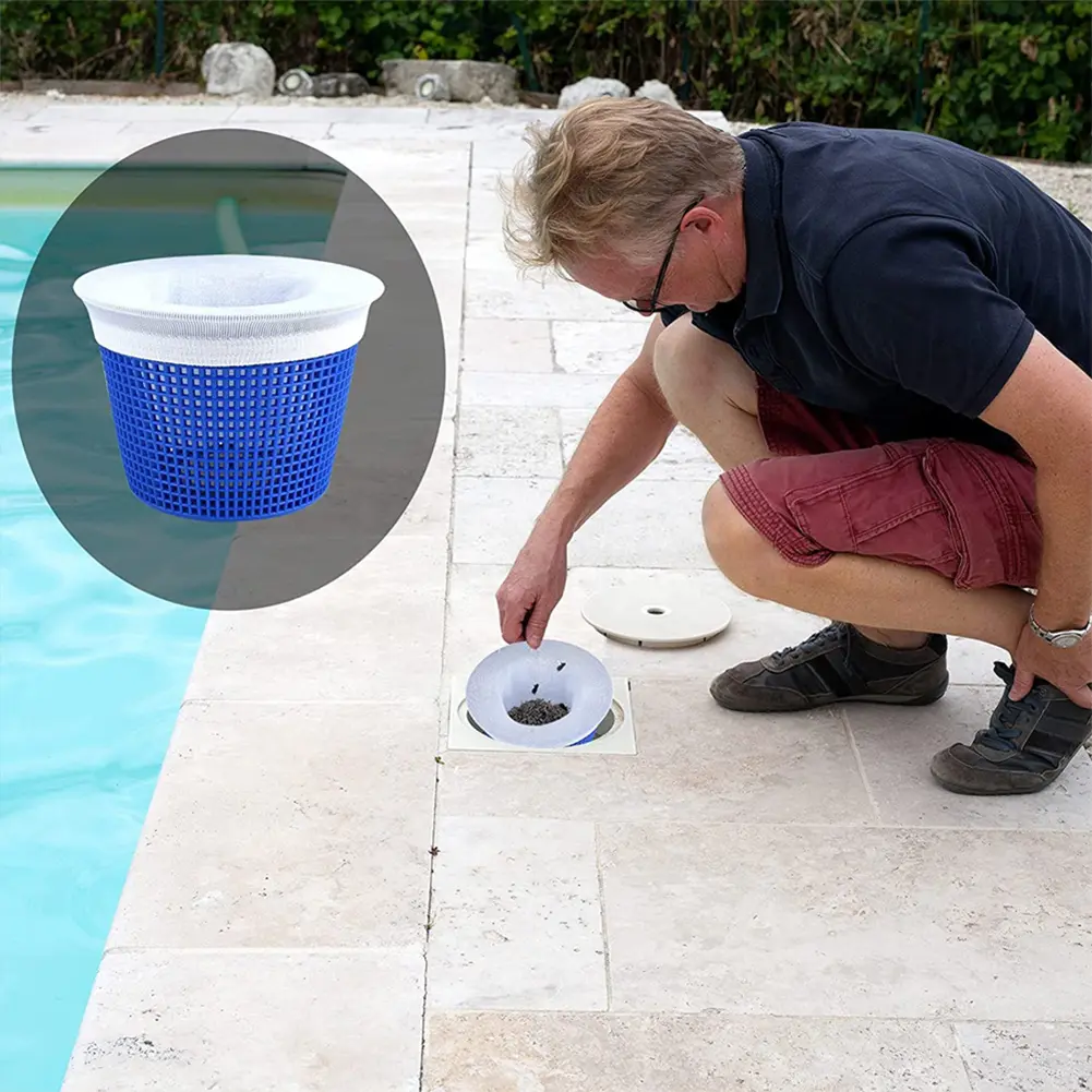 Pool Skimmer Socks Reusable Filter Replacement Savers Nylon Mesh Pool Filter Baskets Cleaner for In-Ground Above Ground Pools