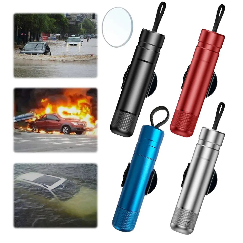 Car Safety Hammer & Glass Base Safehammer Seatbelt Cutter Window Glass Breaker Glass Breaking Punch Safe Emergency Escape Tool