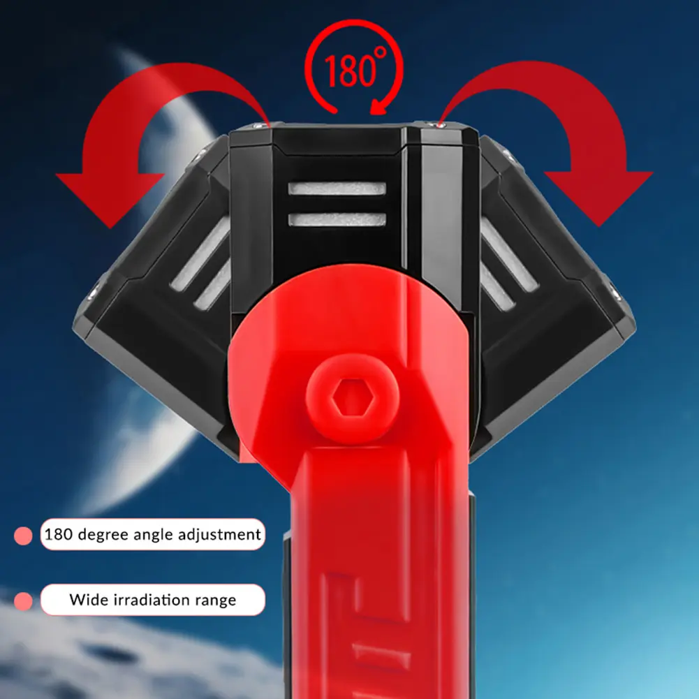 XTE COB LED Car Repair Working Light USB Rechargeable Inspection Flashlight Power Display 1500mAh for Outdoor Camping Hiking