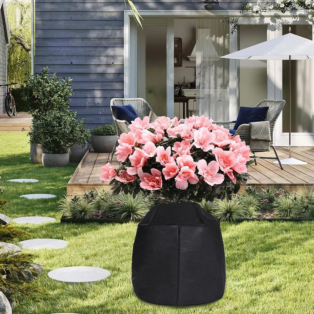 2 Pcs Frost Protection Bags Thermal Pot Protection 50 X 45 Cm Winter Pot Protector Anti-freeze Cover for Potted Plants Keep Warm