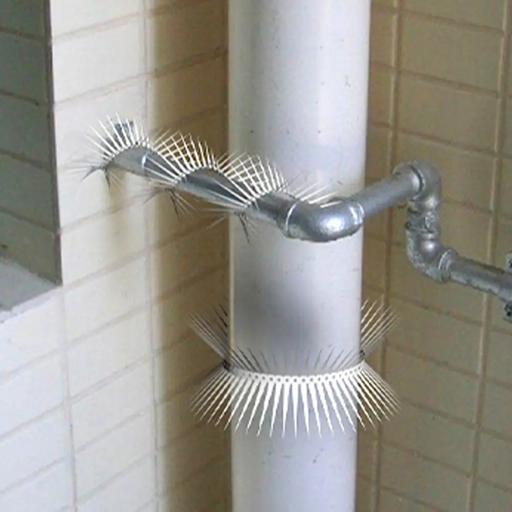 Bird Repellent Spikes Stainless Steel Bird Deterrent Spikes with Gloves Spikes Repeller for Wall Barns Fence Roof and Tree Bark