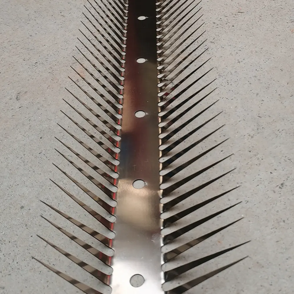 Bird Repellent Spikes Stainless Steel Bird Deterrent Spikes with Gloves Spikes Repeller for Wall Barns Fence Roof and Tree Bark