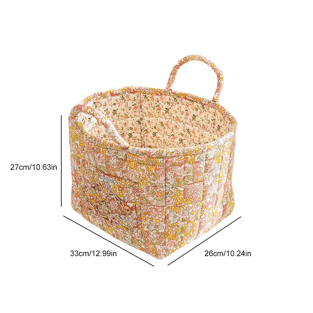 Large Capacity Storage Basket of Boho Style with Handle Household Laundry Hamper Closet Organizer Bin for Clothes and Sundries