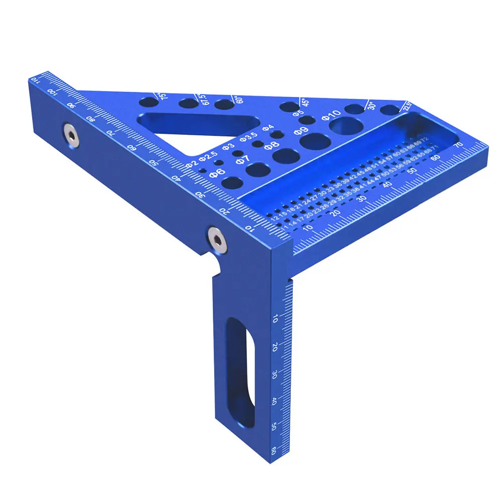 Woodworking Square Protractor High Precision Miter Triangular Ruler 3D Multi-Angle Measuring Ruler for Engineer Carpenter