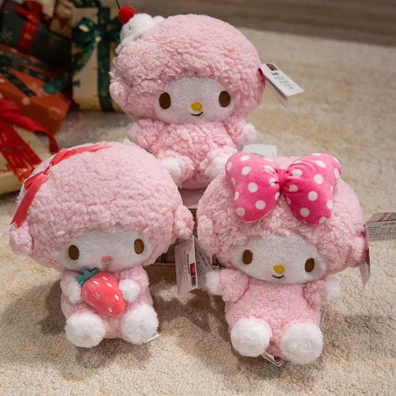 Sanrio Piano Series Plush Coin Purse My Melody Kuromi Toy Pom Pom Purin Doll Cinnamoroll Pendant Pillow