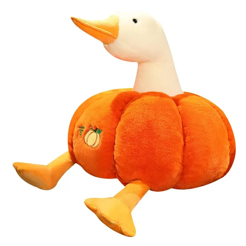 Kawaii Big Goose Plush Toy Cartoon Cute Pumpkin Duck Plush Toy Funny Plush Toy Giving Girlfriend Birthday Gift
