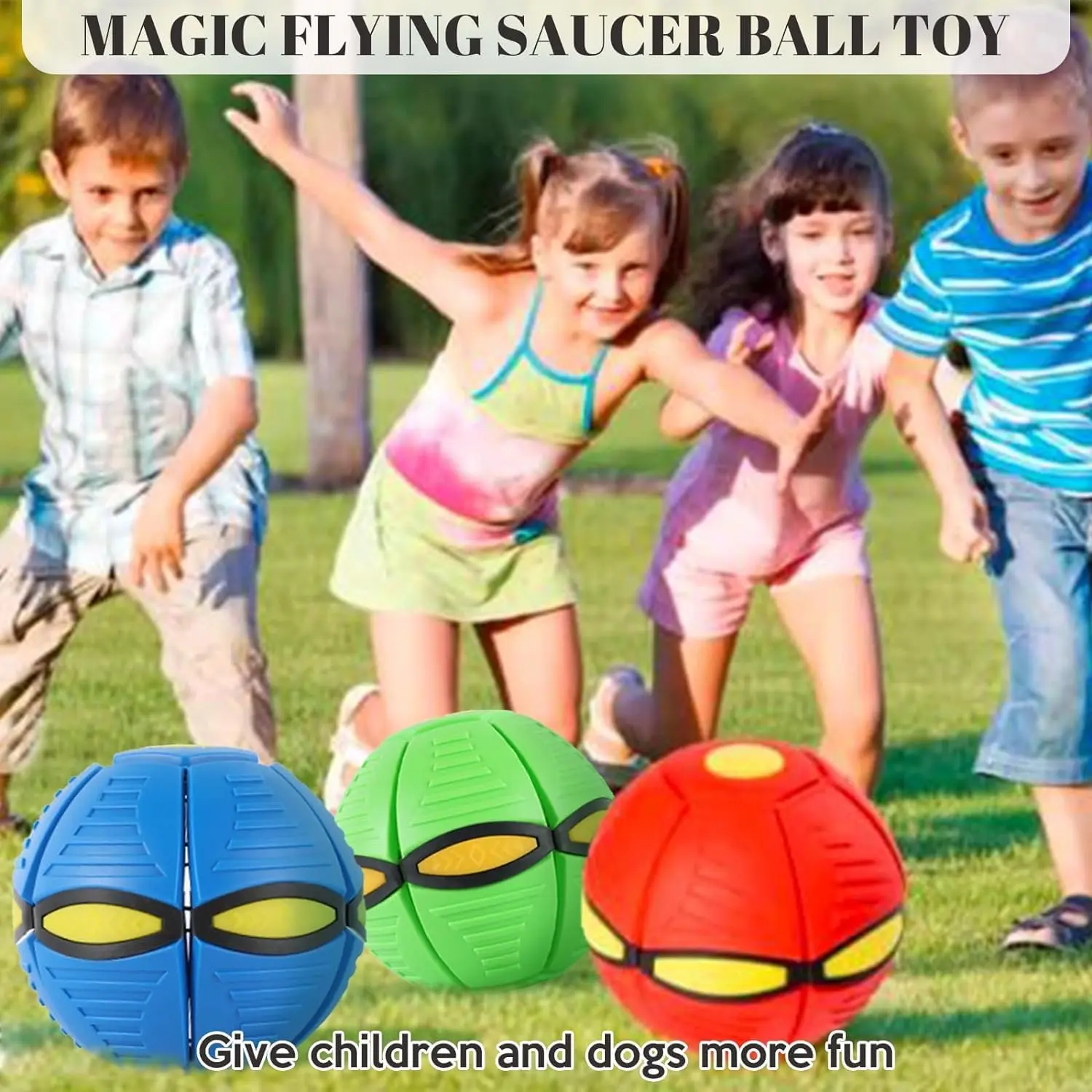 Flying Saucer Bouncing Ball Is A Durable Elastic Fun Dog Pet Toy Suitable for Outdoor Activities Exercise Parent Children Toy
