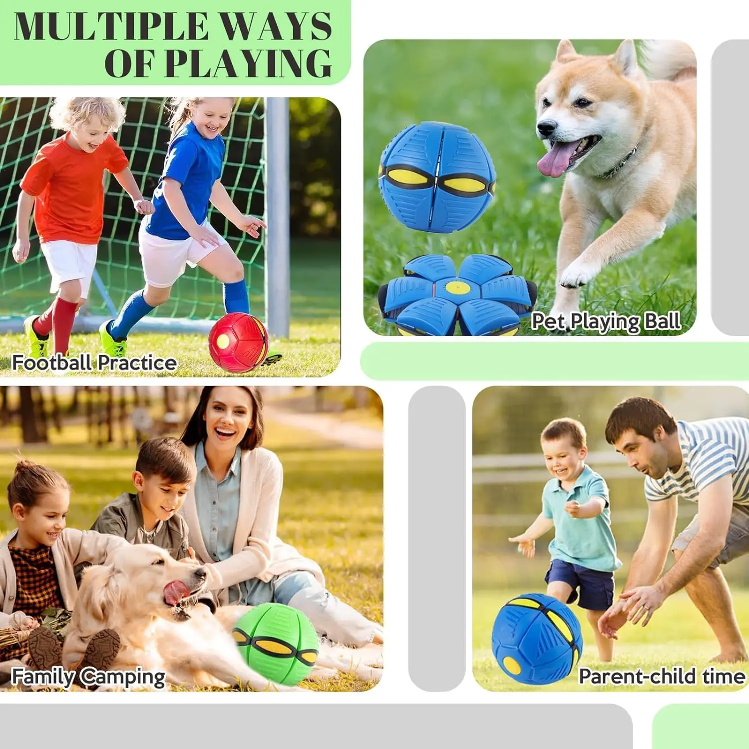Flying Saucer Bouncing Ball Is A Durable Elastic Fun Dog Pet Toy Suitable for Outdoor Activities Exercise Parent Children Toy
