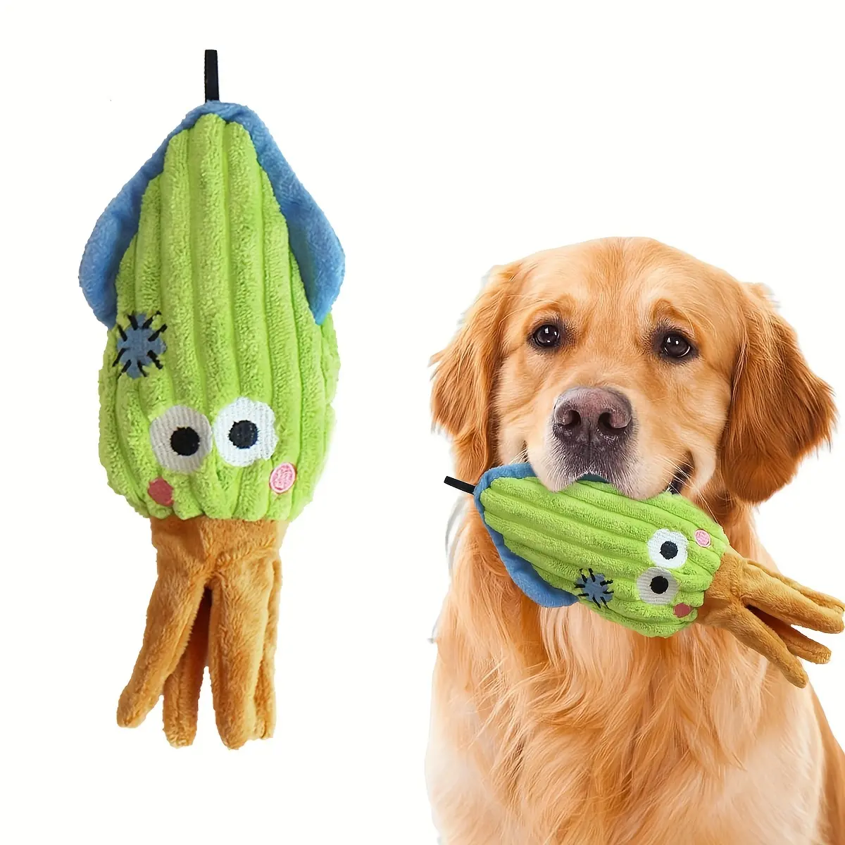 Plush Dog Toy Crab shark seahorse Bite Resistant Squeaky Toys Corduroy Dog Toys for  Dogs Puppy Pets Training Accessories