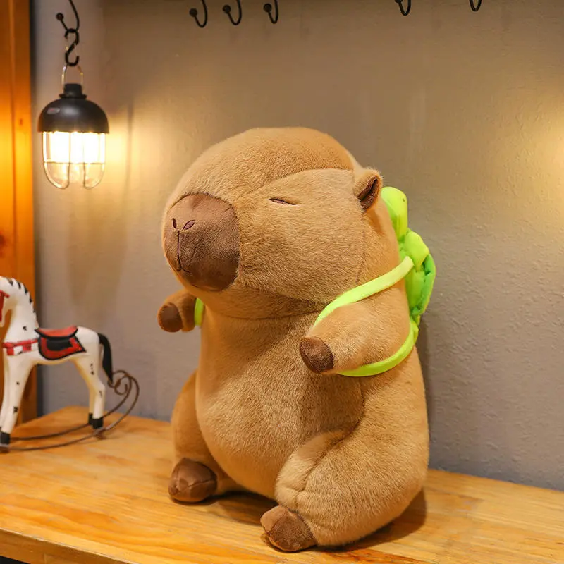 25-60cm Cute Capybara Plush Toy Simulation Capibara Fluffty Doll Internet Celebrity Animals Soft Stuffed Toy Room Decor Kid Gift