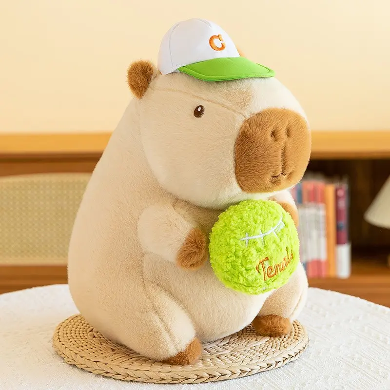 25-60cm Cute Capybara Plush Toy Simulation Capibara Fluffty Doll Internet Celebrity Animals Soft Stuffed Toy Room Decor Kid Gift