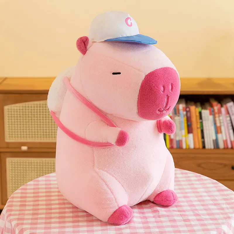 25-60cm Cute Capybara Plush Toy Simulation Capibara Fluffty Doll Internet Celebrity Animals Soft Stuffed Toy Room Decor Kid Gift