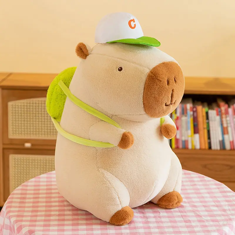 25-60cm Cute Capybara Plush Toy Simulation Capibara Fluffty Doll Internet Celebrity Animals Soft Stuffed Toy Room Decor Kid Gift