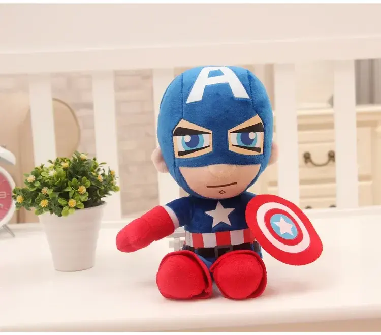 NEW 27cm Man Spidermaned Plush Toys Movie Dolls Marvel Avengers Soft Stuffed Hero Captain America Iron Christmas Gifts for Kids