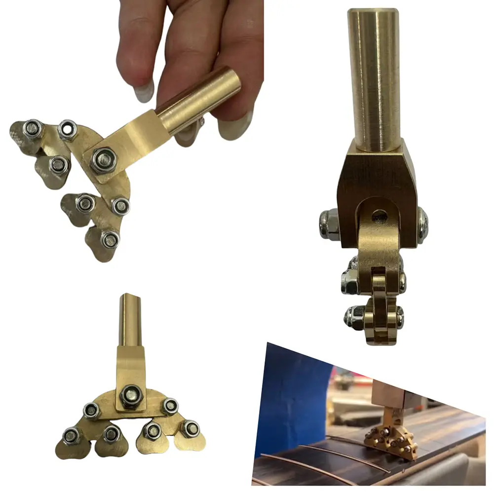 Guitar Fractal Fret Press Metal Guitar Fret Installation Tool Variable Radian Pressure Head Suit for Various Radius Fretboard