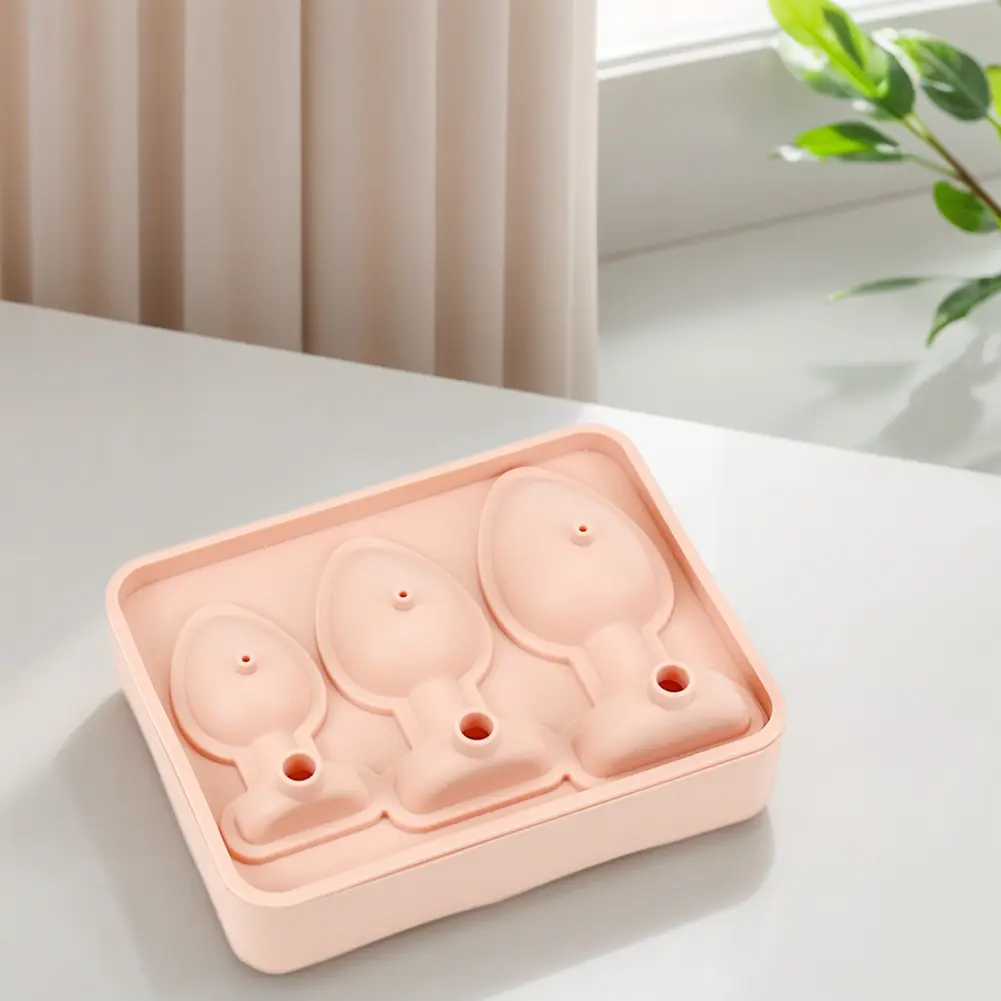 Silicone Prank Butt Plug Shaped Mold Prank Ice Cube Mold Tray Fun Shape Ice Cube Molds for Ice Chilling Whiskey Cocktails