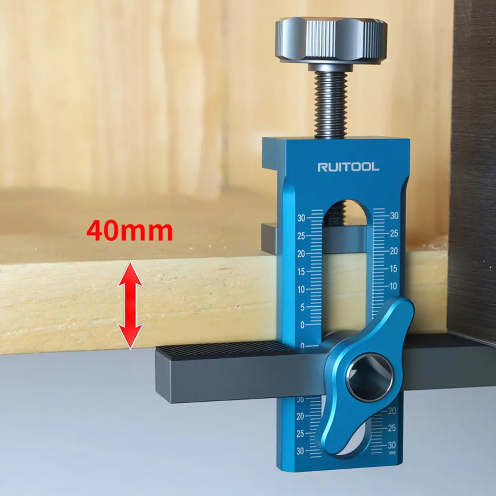 Cabinet Door Rebounder Punched Mounting Jig Aluminum Alloy 2In 1Quick Positioning Hole Opening Tool Positioning Installation Jig