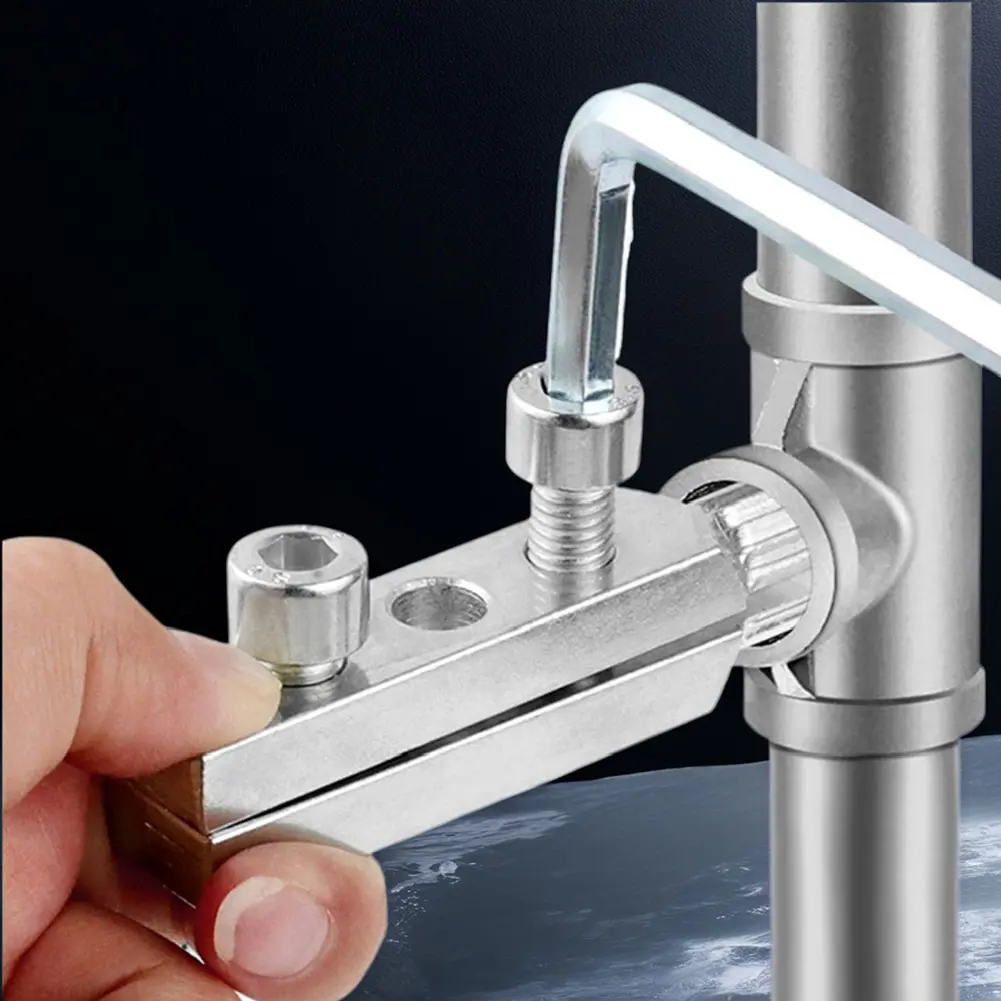 Hex Stripped Screw Extractor Set Multifunctional Handle Broken Screw Removal Tool Threading Tools Water-Tap Angle Valve Repair