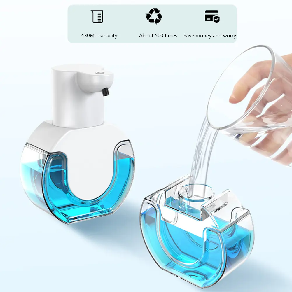 550ml Dish Sanitizer Dispenser Waterproof Infrared Sensor Liquid Dispenser Electric Alcohol Spray Dispenser for Kitchen Home Use