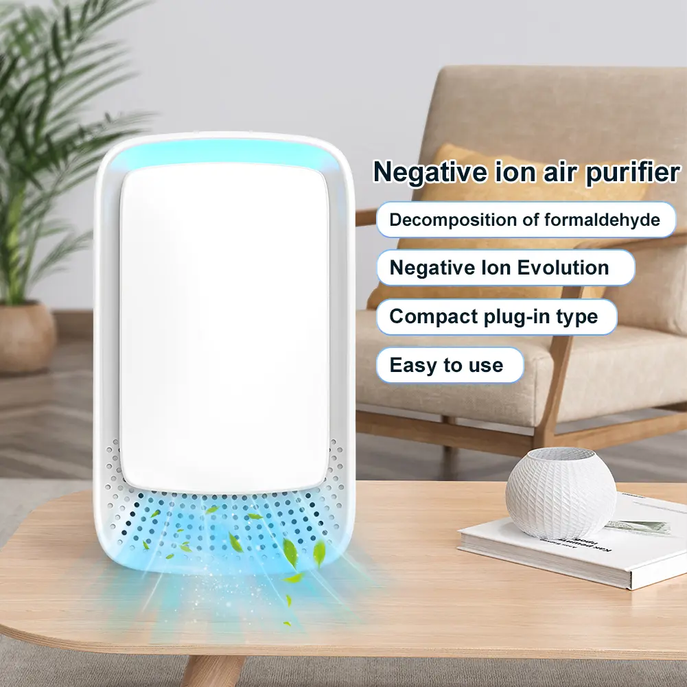 Negative Ion Air Purifier Plug In Air Freshener Portable PlugFilterless Air Cleaner Quiet Air Freshener for Home Kitchen Bedroom