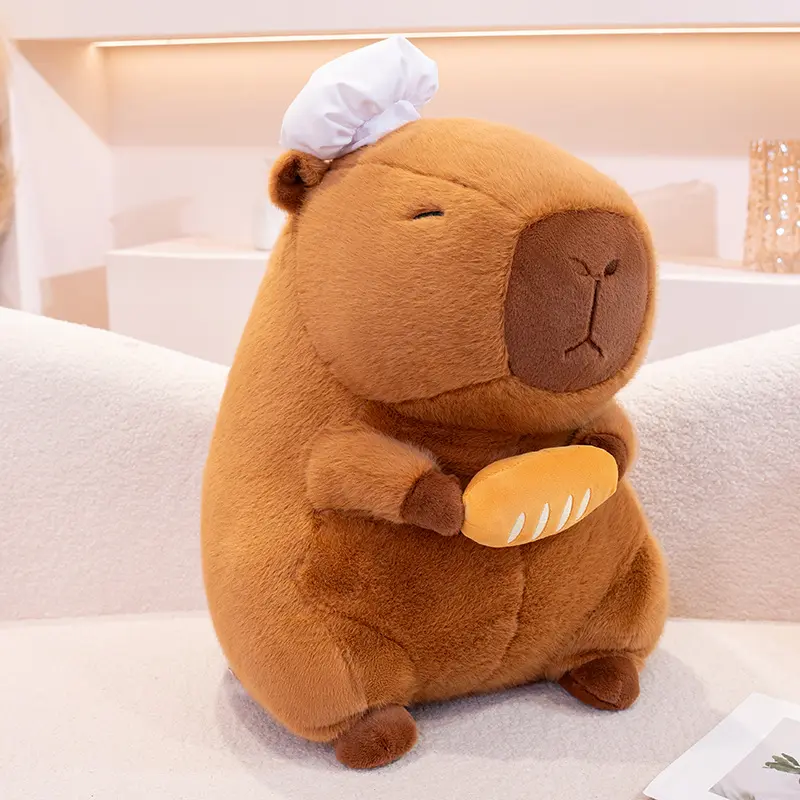 30cm/11.8inch Chef Capybara Plush Toys Cute Capybara Stuffed Animals Soft Cook Capybara Plushies Dolls Ideal Gifts For Kids Toys