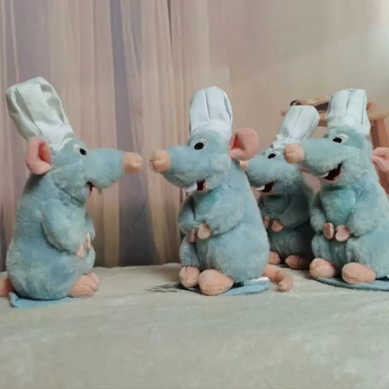 Anime 15cm Ratatouille Chef Remy Magnetic Plush Toy Room Decora Doll Kids Shoulder Plush Doll Decoration Toys Christmas Gifts