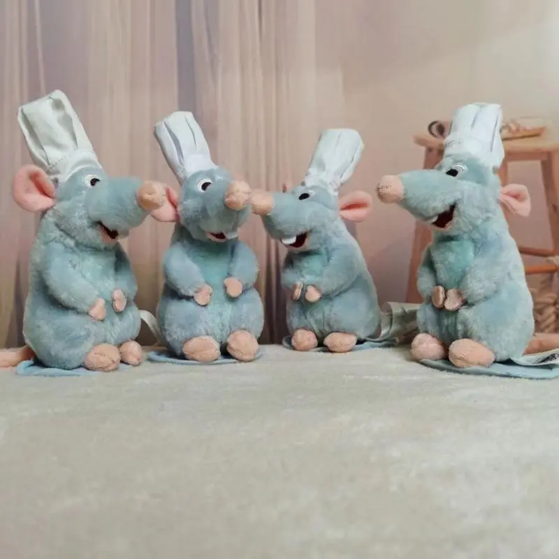 Anime 15cm Ratatouille Chef Remy Magnetic Plush Toy Room Decora Doll Kids Shoulder Plush Doll Decoration Toys Christmas Gifts