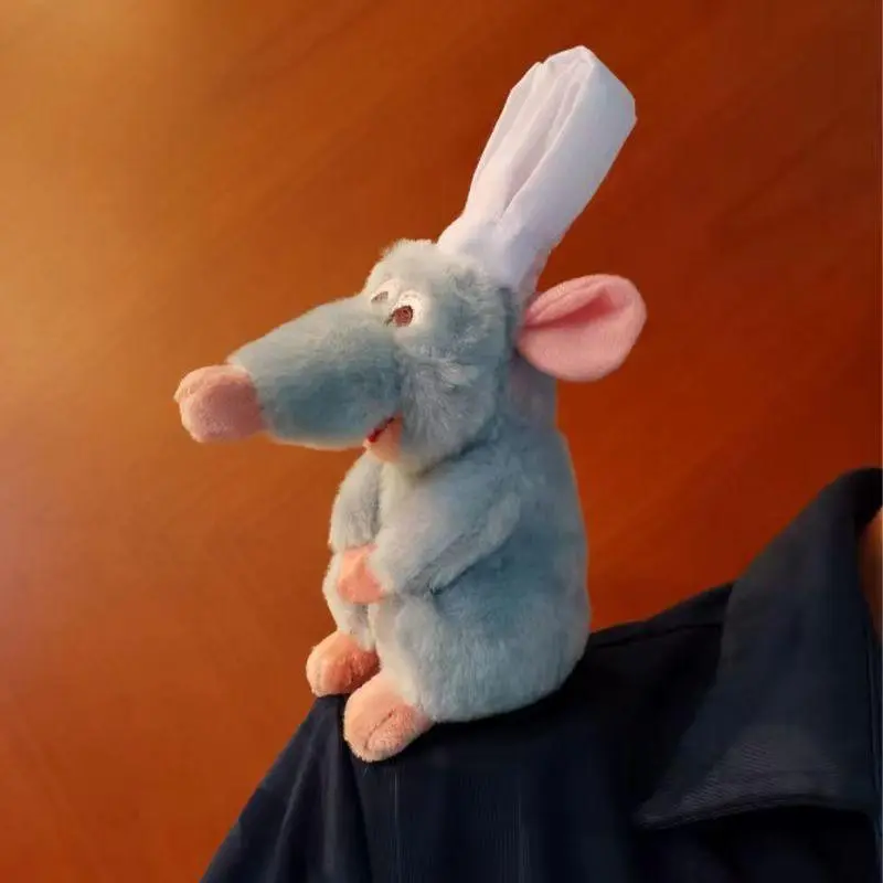 Anime 15cm Ratatouille Chef Remy Magnetic Plush Toy Room Decora Doll Kids Shoulder Plush Doll Decoration Toys Christmas Gifts