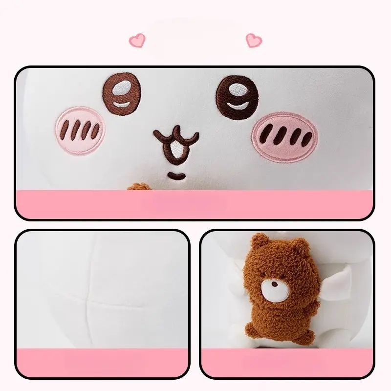 Chiikawa Series Plush Toys Hachiware Usaki Sitting Doll Cartoon Comforting Pillow Kawaii Bedroom Decorative Ornaments Presents