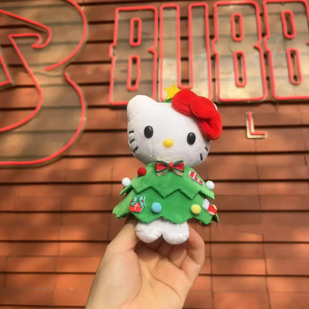 Sanrio Kawaii HelloKitty Plush Doll Keychains Cartoon Kitty Cat Doll Toys Pendant Fashion Keyring Bag Accessories Holiday Gifts